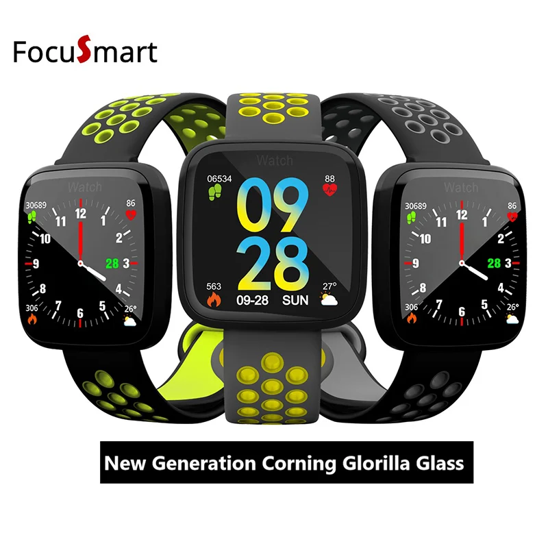 

2019 FocuSmart New F15 Heart Rate Monitor Weather Forecast Information Reminder Anti-Lost Reminder Smart Watch