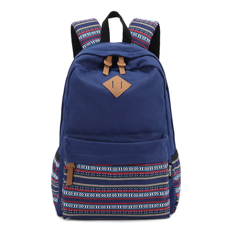 Fashion Canvas Casual Women Backpack School Bag Students Girl Korea Design Back Pack Female Travel Schoolbag