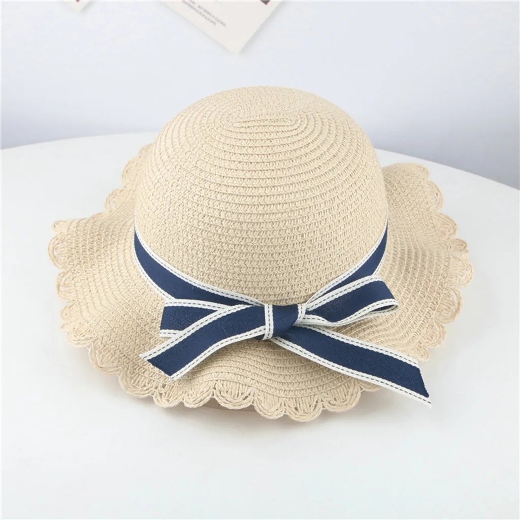 

Toddler sunglasses baby beanies Kids Girls Solid Bow Ribbons Breathable Hat Bucket baby caps summer baby hat baby muts newborn