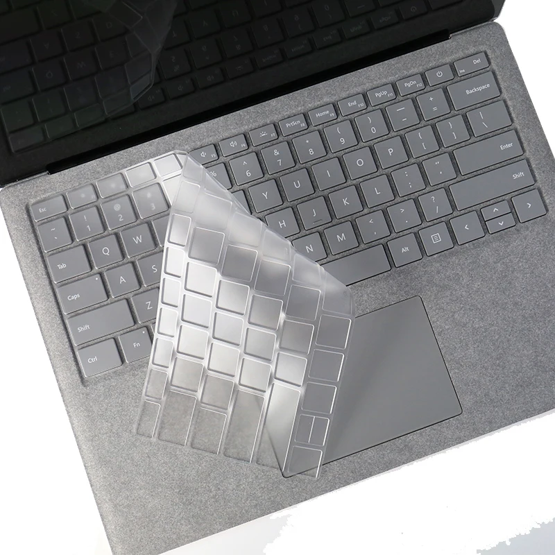 Наклейка для корпуса ноутбука microsoft Surface с защитной клавиатурой из ТПУ для точной фиксации крышки ноутбука Наклейка полная защита серебро