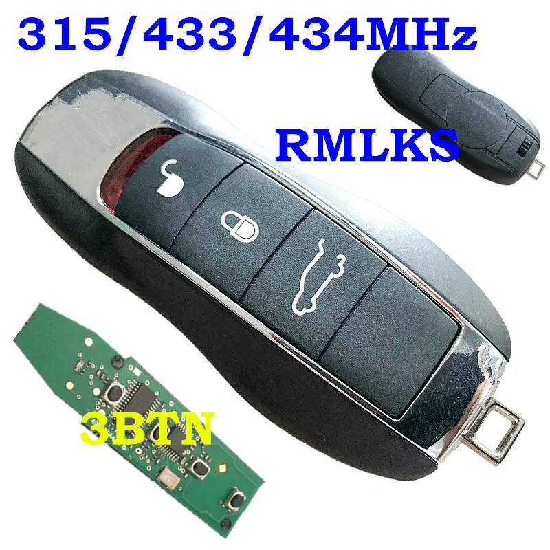 RMLKS 3 4 кнопки умный дистанционный ключ 315 МГц 433 МГц 434 МГц подходит для Porsche Panamera Macan Cayman 911 918 Spyder Cayenne - Количество кнопок: 3Button