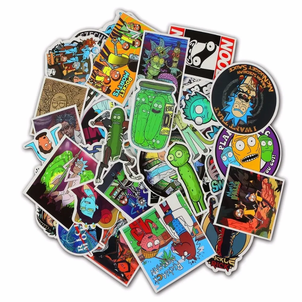 4 Combinations Drama Rick and Morty Stickers Decal For Snowboard Laptop Luggage Car Fridge DIY Styling Vinyl Home Decor Sticker 4 Combinations Drama Rick and Morty Stickers Decal For Snowboard Laptop Luggage Car Fridge DIY Styling Vinyl Home Decor Sticker