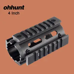 Ohhunt Тактический 4 дюймов Drop-в свободном Quad рейку Handguard из двух частей Дизайн 20 мм Rail для Стандартный Cabin M16 M4 AR-15