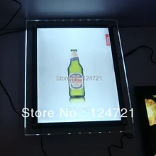 Настенный Акрил рамка Хрустальный рекламный светодиодный Лайтбокс