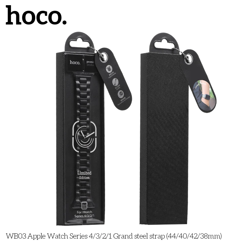 HOCO Pinhen оригинальный ремешок из нержавеющей стали для Apple Watch серии 5 4 3 2