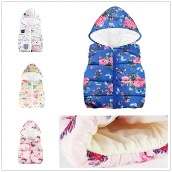 

Fleece Baby Girl Waistcoat 2020 Children Clothes Girl Sleeveless Jacket Coat Kids Vest Tops Hooded Outfit Thick Hoodies Weskit