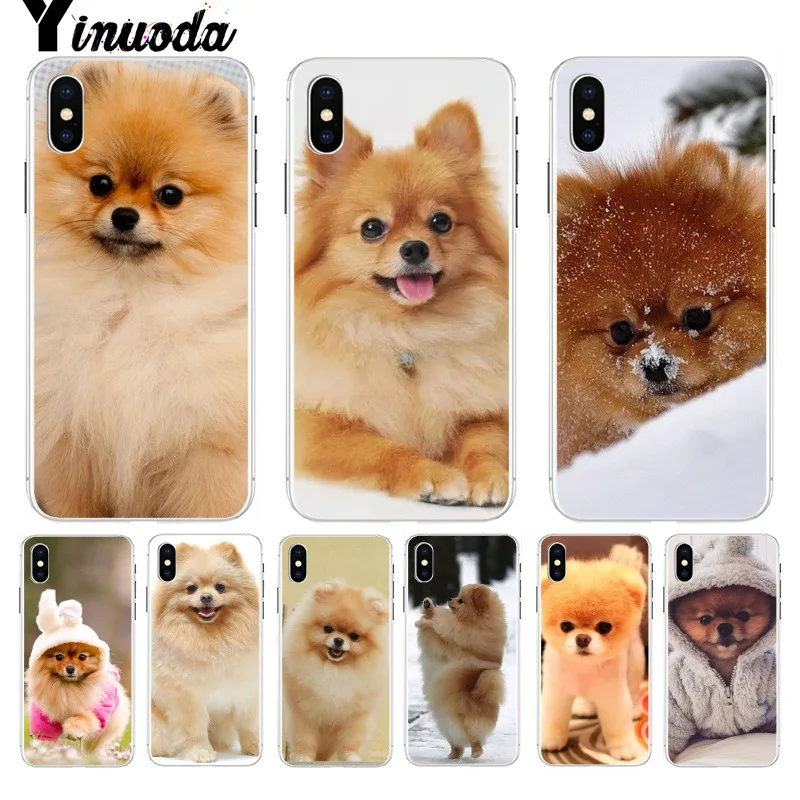 

Yinuoda Pomeranian dogs dog Soft TPU silicone High Quality Phone Case for iPhone 8 7 6 6S Plus X XS max 10 5 5S SE XR Shell