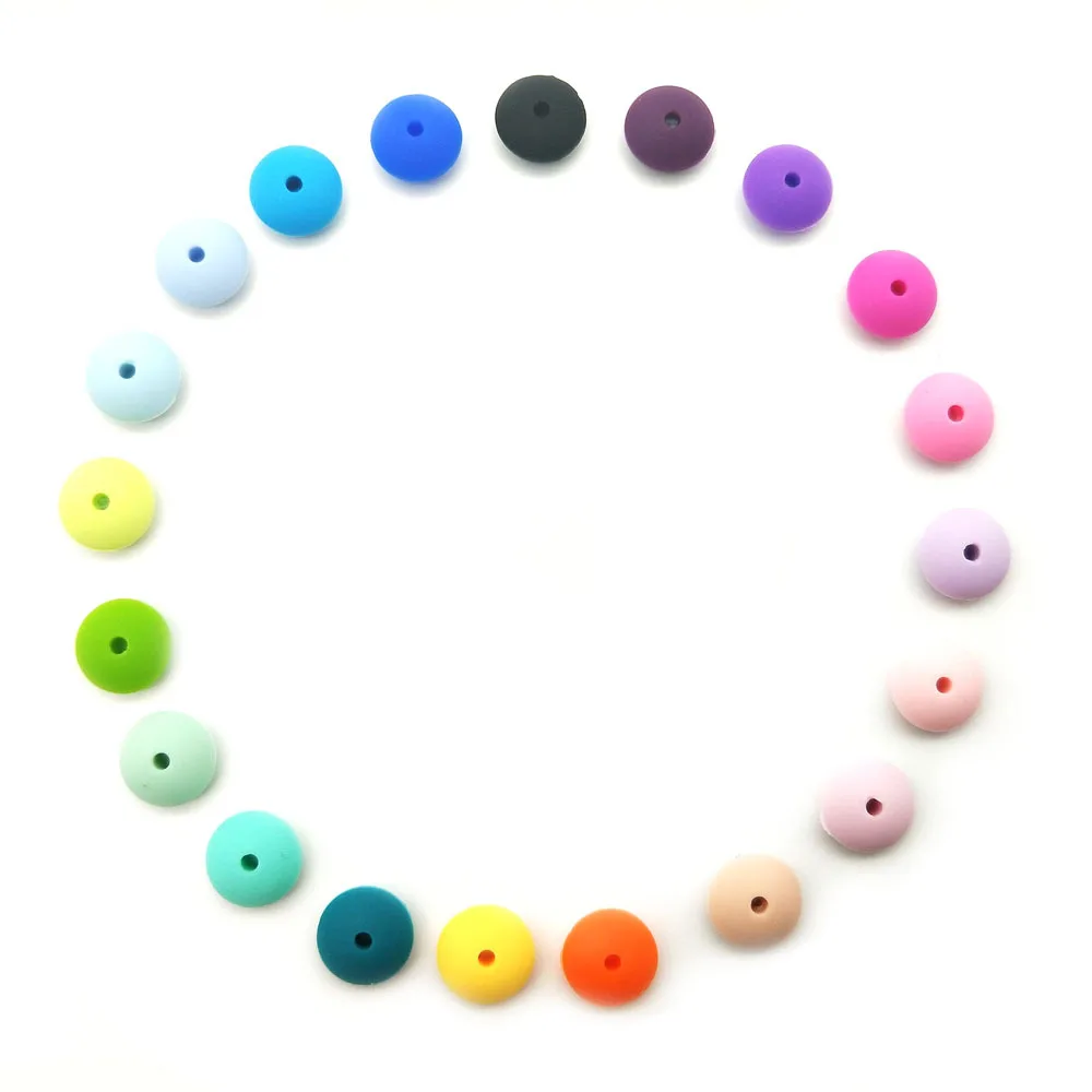 BPA Free Silicone Beads DIY Baby Teether Necklace Chewable Teething Tooth Care