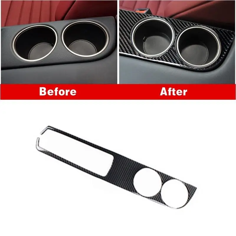

New Interior Accessories Carbon Fiber Water Cup Holder Panel Frame Trim For LEXUS IS250/300/350/200 2014-2018 Interior Mouldings