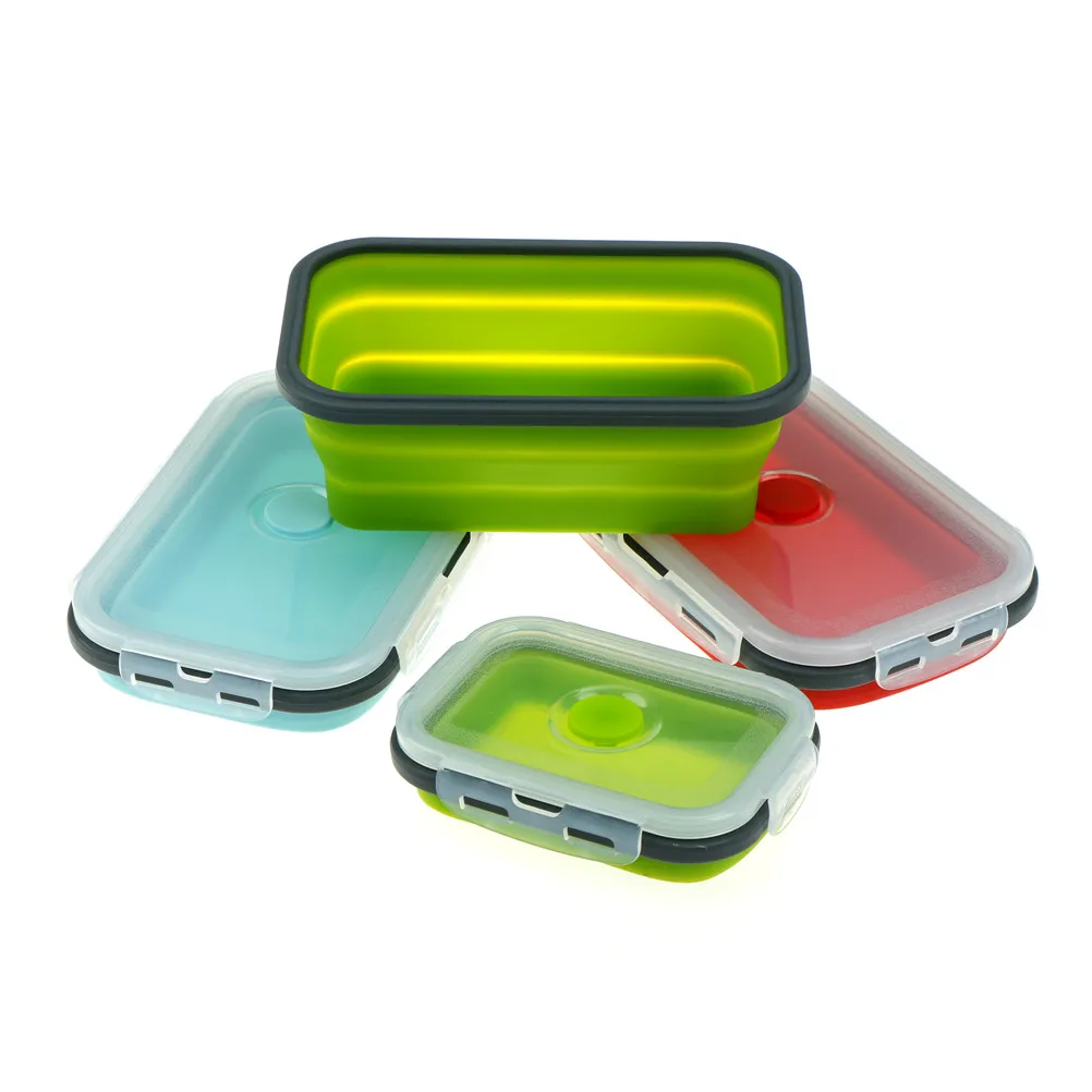 

1pc Portable Bento Box Silicone Collapsible Microwave Oven Bowl Foldable Food Storage Container Lunchbox Tableware 3Sizes