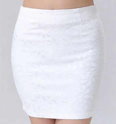 Refinar enaguas petróleo Minifalda de tubo para mujer, falda sexy de encaje floral, de cintura alta,  color blanco y negro, con cremallera, talla L XL _ - AliExpress Mobile