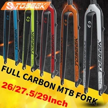 TOSEEK – fourche de vélo tout en Fiber de carbone, pour vtt de 26 / 27.5 / 29 pouces, 28.6mm