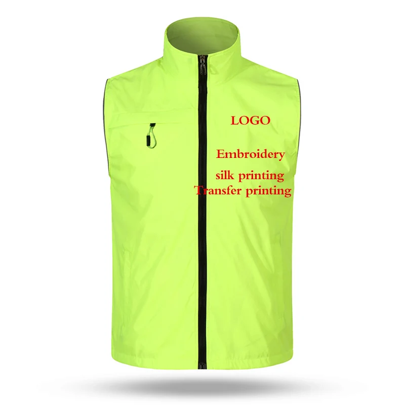 

DIY logo Advertising vest your text printing company uniform Top Sleeveless Color High-end Work clothing custom digital logo