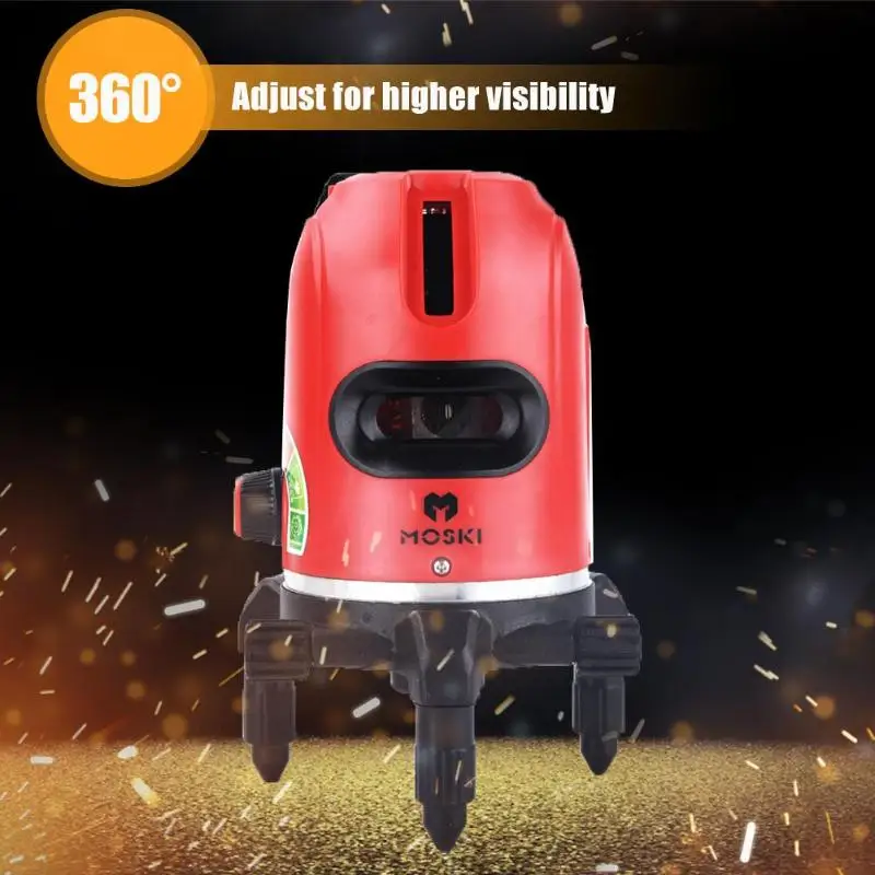 5 Line 6 Points Red Beam Laser Level Self-leveling Measuring Instrument