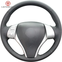 LQTENLEO черная искусственная кожа DIY чехол рулевого колеса автомобиля для Nissan Teana Altima 2013- X-Trail Qashqai- Rogue