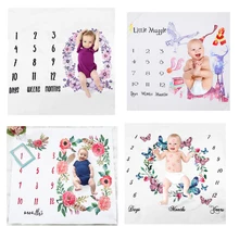 12 стилей новорожденных одеяло для фото принт милый полиэстер уход за кожей хлопчатобумажное одеяльце фоновые реквизиты