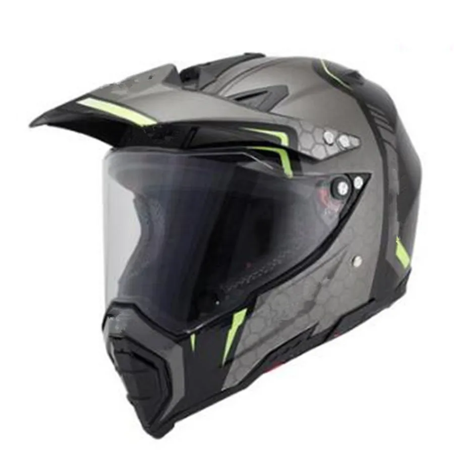 Горячая мотоциклетный взрослый шлем для мотокросса внедорожные шлемы для квадроциклов Dirt горные MTB DH гоночный шлем cross Capacetes s m l xl XXL - Цвет: Transparent lens