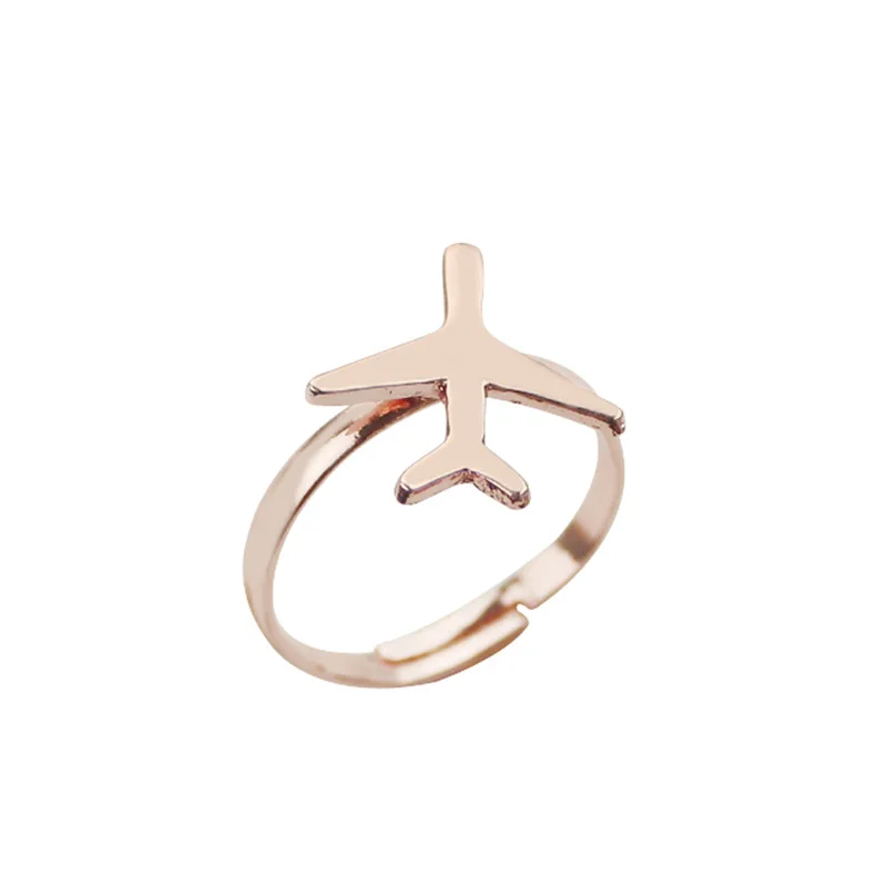 

New LNRRABC Simple Aircraft Finger Rings Stainless Steel Rings For Women Middle Ring Fashion Jewelry Wholesale Dropshipping
