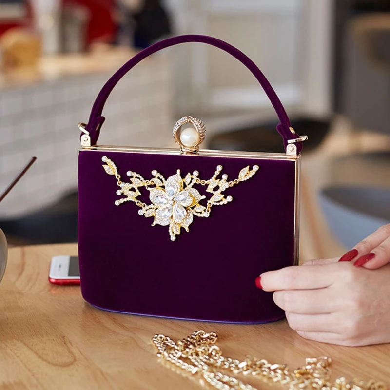 

Cross body shoulder bag Flower Evening Clutch Bag Wedding Handbag