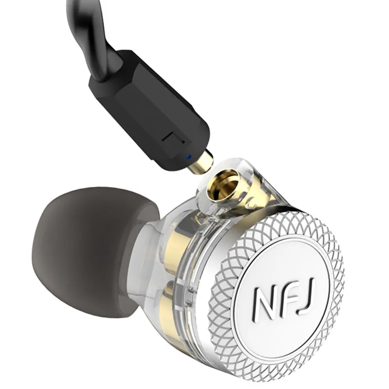 

NFJ N300 PRO 3 Drive Unit In Ear Earphone Detachable Detach MMCX Cable DJ HIFI Monitor with microphone Headphones Heavy bass