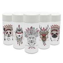 Kunststoff Isoliert Indische Tierkopf Zebra Niedlichen Kinder Wasserflaschen 300 ml Geschenk BPA FREI Personalisierten Mode Hirsche Pferd Drink