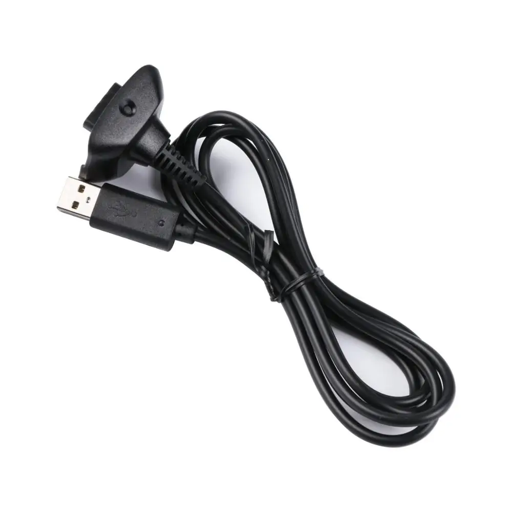 Горячий USB зарядный кабель Сменное зарядное устройство для Xbox 360 черный беспроводной игровой контроллер 145 см длина кабеля FS