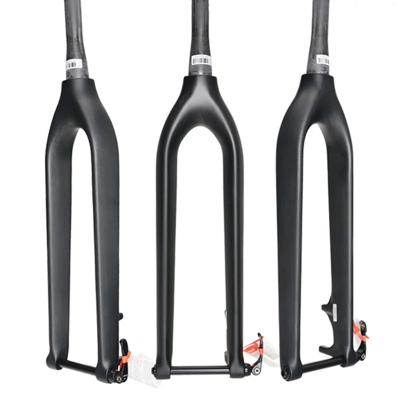 free shipping full Carbon Bicycle Fork MTB 29ER Moutain Bicycle Fork UD and 3k Matte Conical Through Shaft 15mm Bicycle Disc for