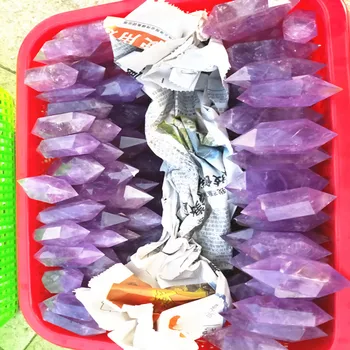 

100% natural purple crystal wand healing wholesale price for Christmas gifts