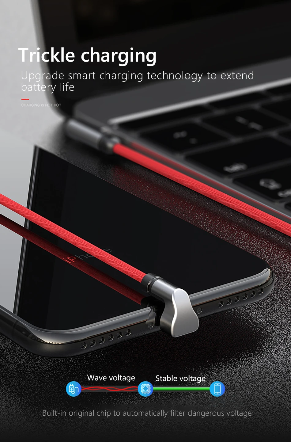 Zinc Alloy Elbow Charger Cable For iphone X XS XR 8 7 6 6s 5 Plus Lighting Charging Phone Data Cables 8 Pin For Apple 1 (7)