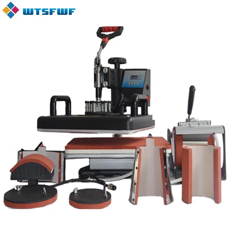 

Freeshipping Wtsfwf New 30*38CM 7 in 1 Combo Heat Press Printer Sublimation Transfer Printer for Cap Mug Plates T-shirts
