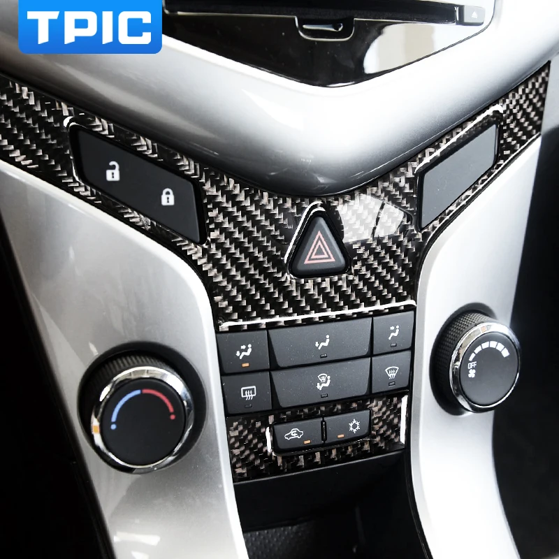 TPIC для Chevrolet Cruze карбоновое волокно Центральная кнопка управления салона