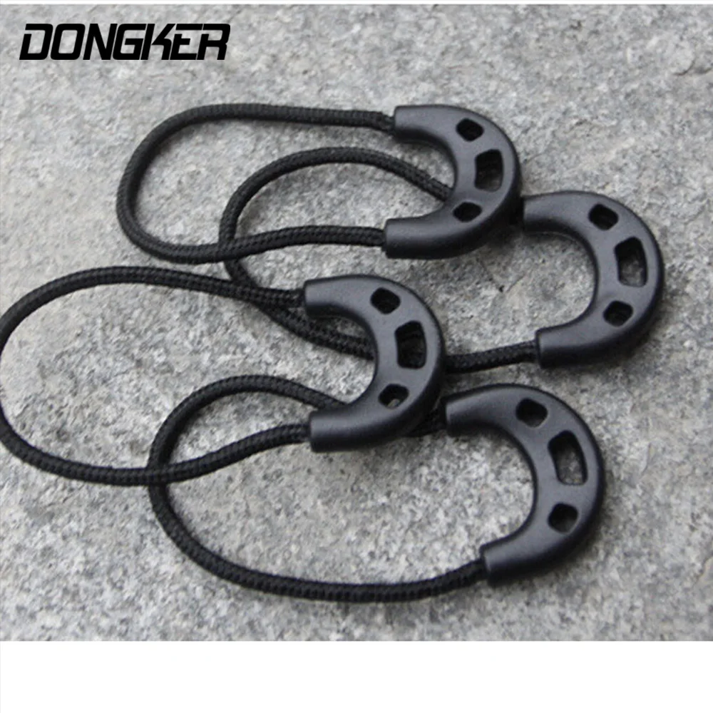 10PCS/Lot EDC Camping Equipment Anti-theft Zipper Tail Rope Clothing&bags Longer Zipper Rope Black Outdoor Camping Travel Kit
