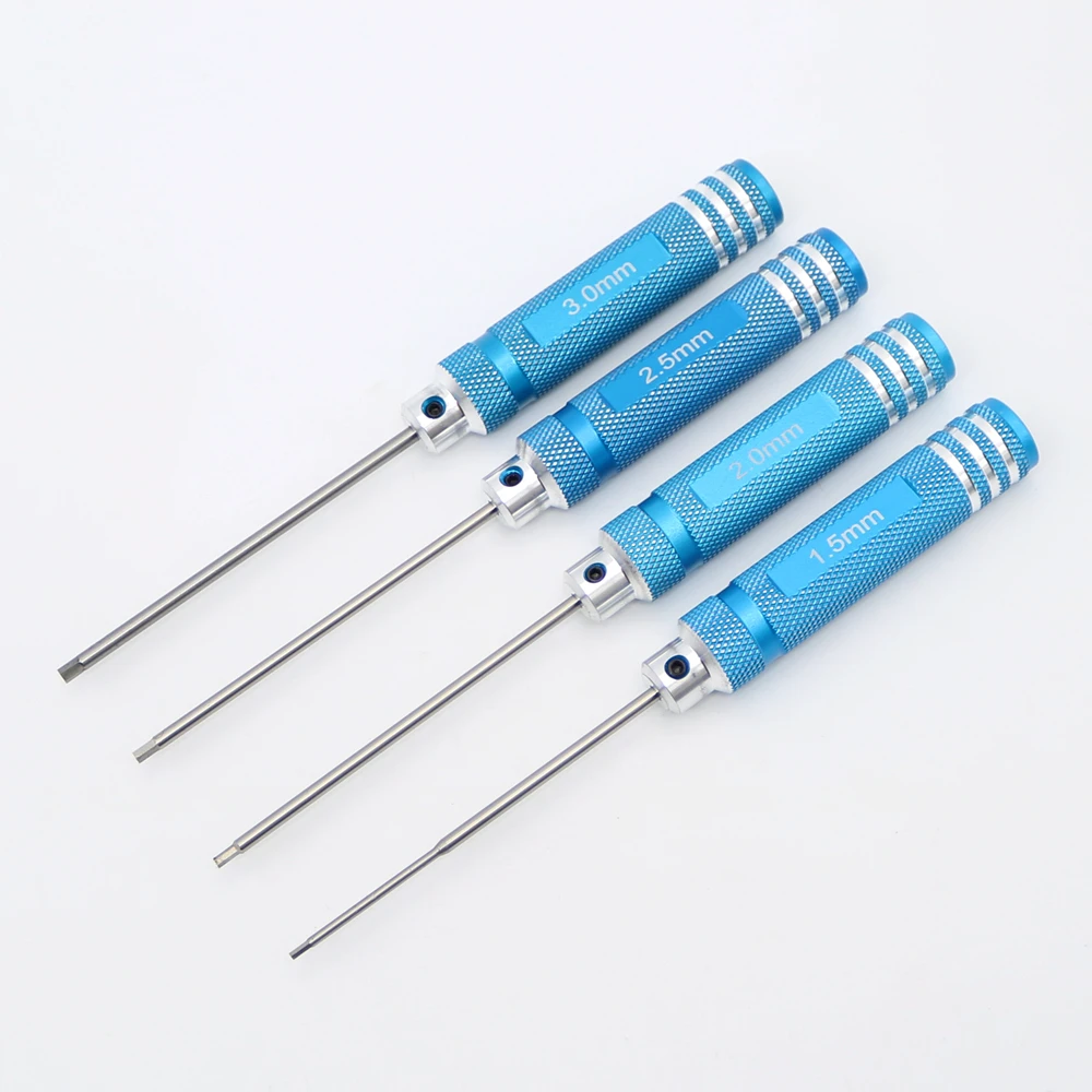 

4Pcs 1.5/2/2.5/3mm Hex Drivers Allen Wrench Repair Tools Set for RC Helicopter