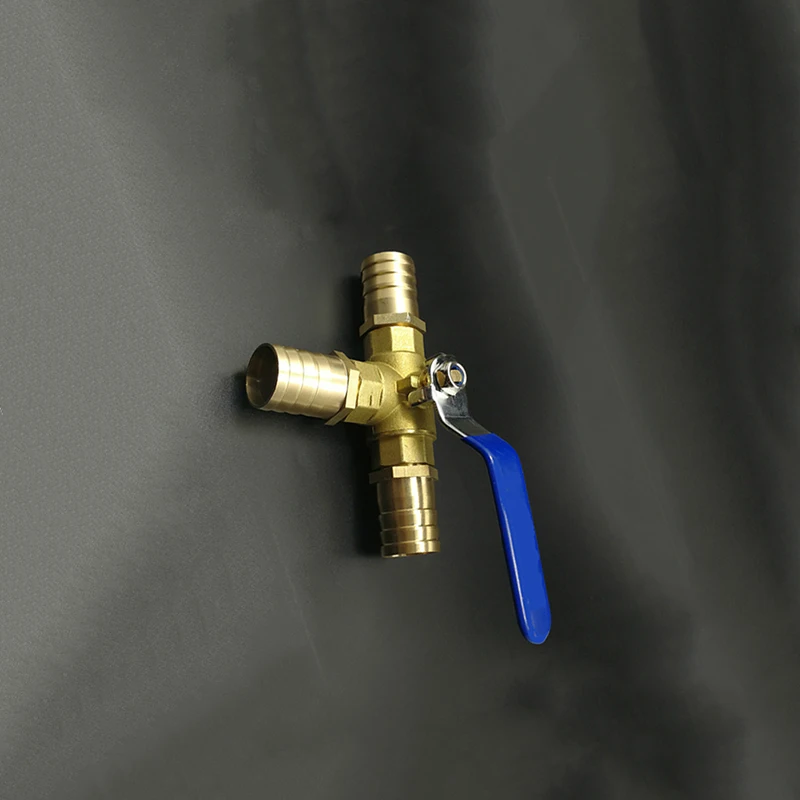 19 мм шланг Барб Трехходовой l-порт латунный шаровой клапан для воды масло воздуха