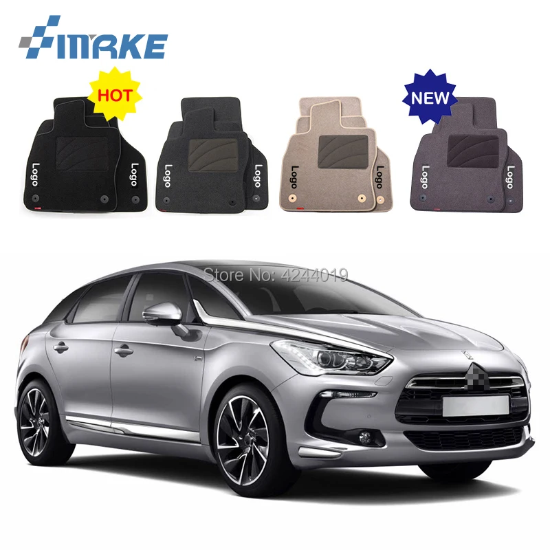 

For Citroen DS5 Car Floor Mats Front Rear Carpet Complete Set Liner All Weather Waterproof Customized Car Styling