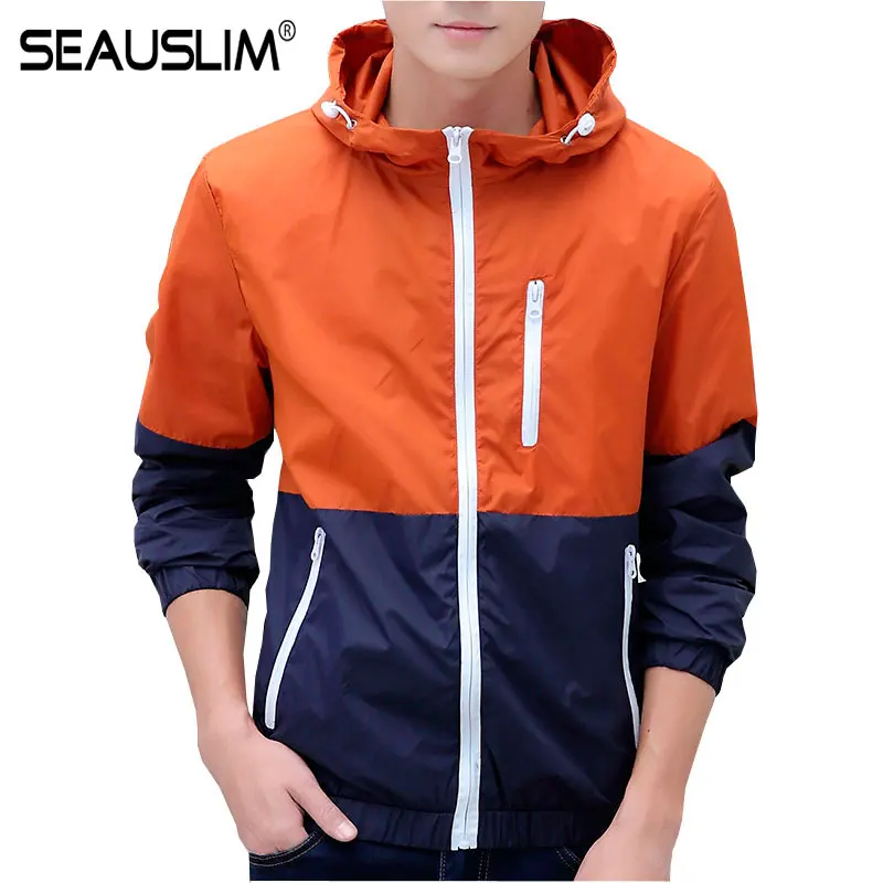 SEAUSLIM Summer Men Women Hooded Sun Protective Thin Jacket Men Summer