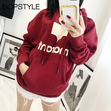 2018 Women Oversized Lounge-ready Style Hooded Cotton Sweatshirt Hoodie With Dropped Shoulders & Front Logo & Kangaroo Pockets