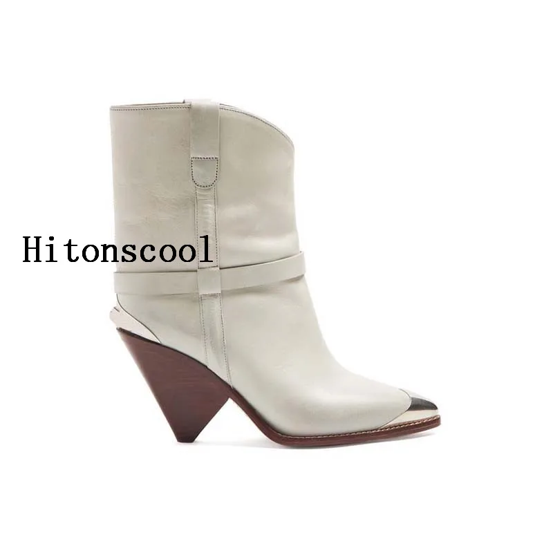 white pointy toe boots