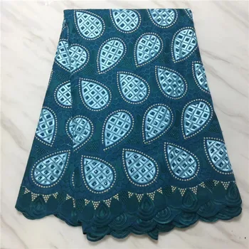 

High Quality Swiss Voile Laces African Swiss Voile Lace 100% Cotton Fabric Swiss Voile Lace with stone