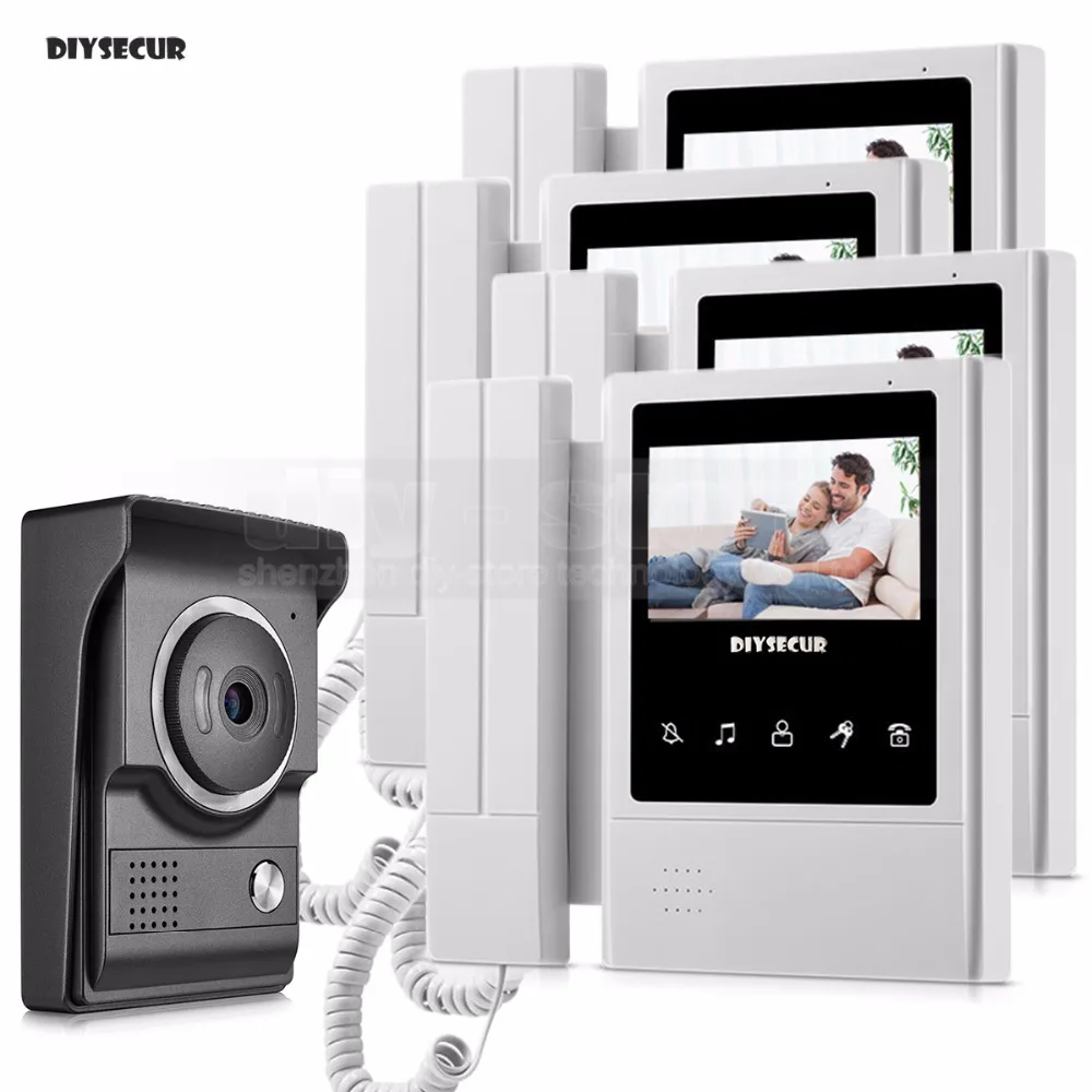 

DIYSECUR 4,3 дюймов ручной видеодомофон видео домофон водонепроницаемый 700TV линия ночного видения HD камера для домашнего офиса Завод