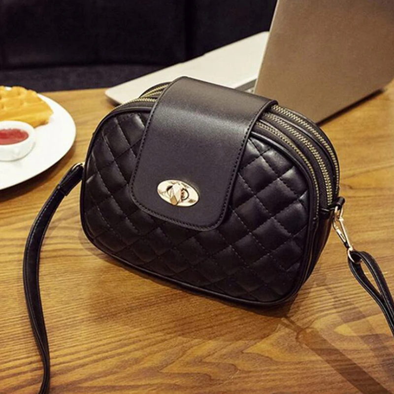 2019 بو الجلود المرأة Crossbody حقيبة البسيطة منقوشة حقيبة ساعي السيدات حقيبة كتف الصلبة رفرف حقيبة الأزياء حزب الفتيات مخلب محفظة