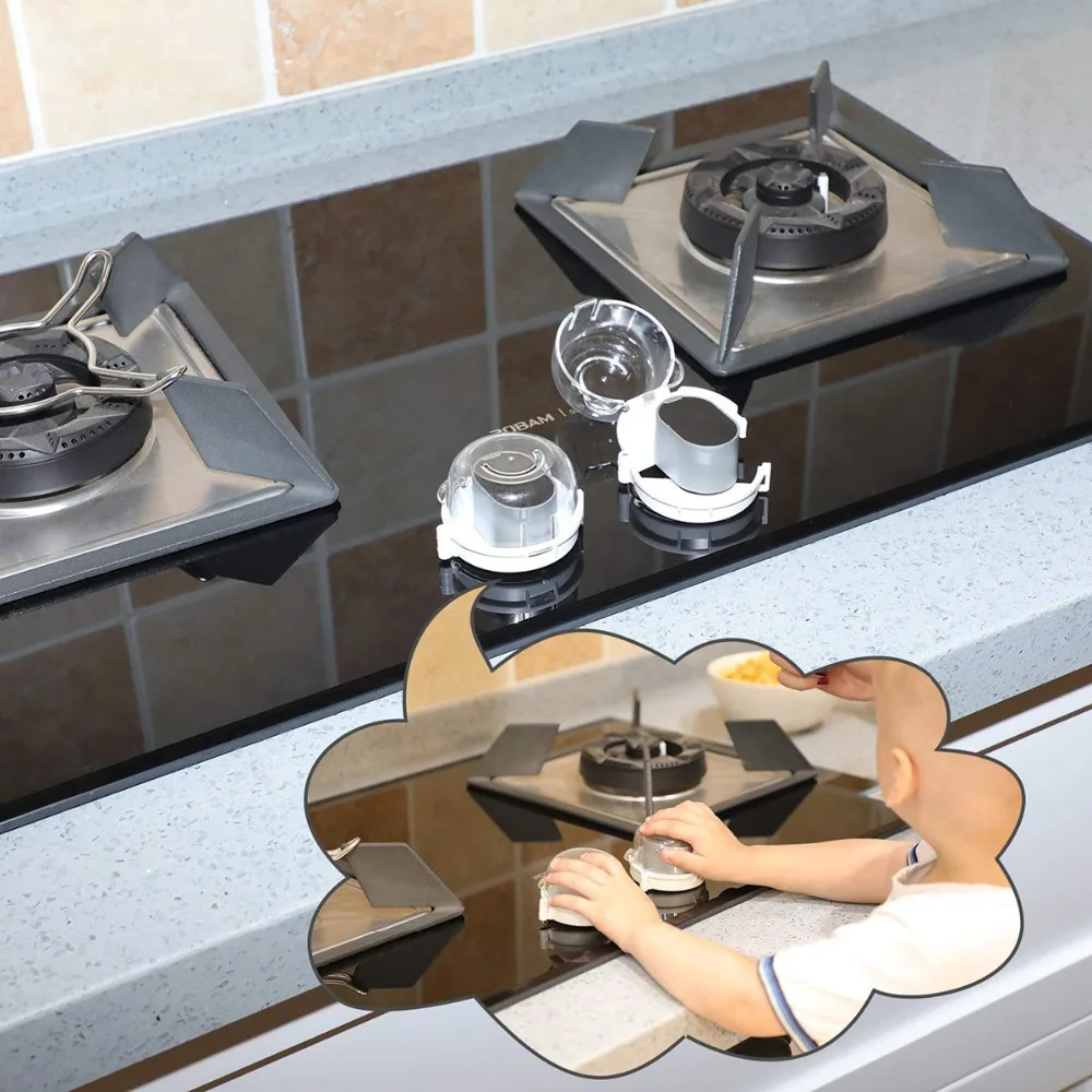 5 Pcs Safety Stove Knob Covers Universal Gas Electric Oven Baby Kids Kitchen