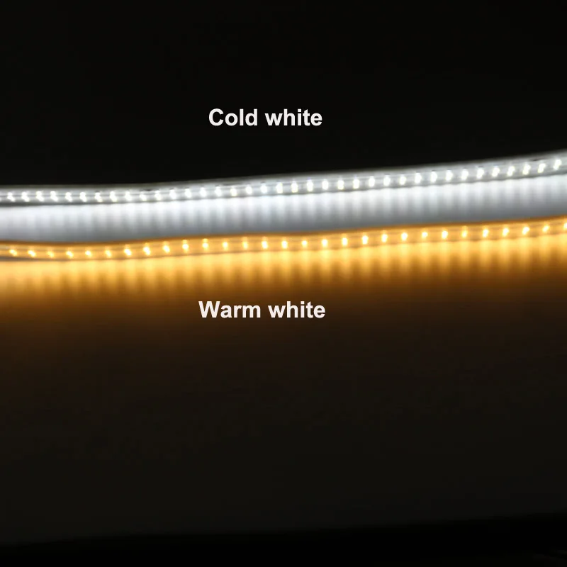 AC 220 вольт светодиодные полосы лампа 2835 180 LED/m 208 led/m Двухрядные трубки IP67
