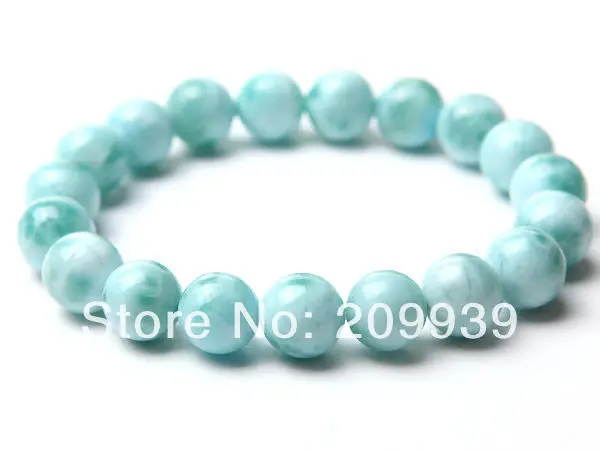 

FREE SHUPPING>>>@@> huij 00457 Top Grade Dominica Natural Blue Larimar Bracelet Jewelry