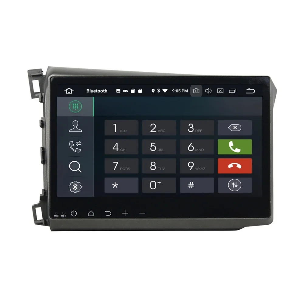 Discount 10.1" Android 8.0 Car Radio DVD Stereo Multimedia for Honda Civic 2012 2013 2014 2015 4GB RAM GPS Bluetooth WIFI USB Mirror-link 6