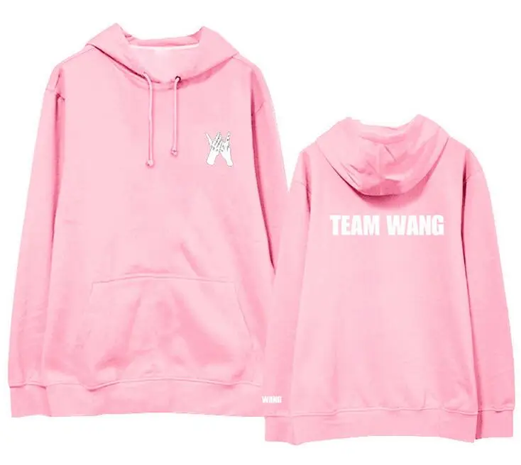 Kpop got7 jackson team wang same printing fleece/thin pullover hoodies for i got7 autumn winter unisex sweatshirt