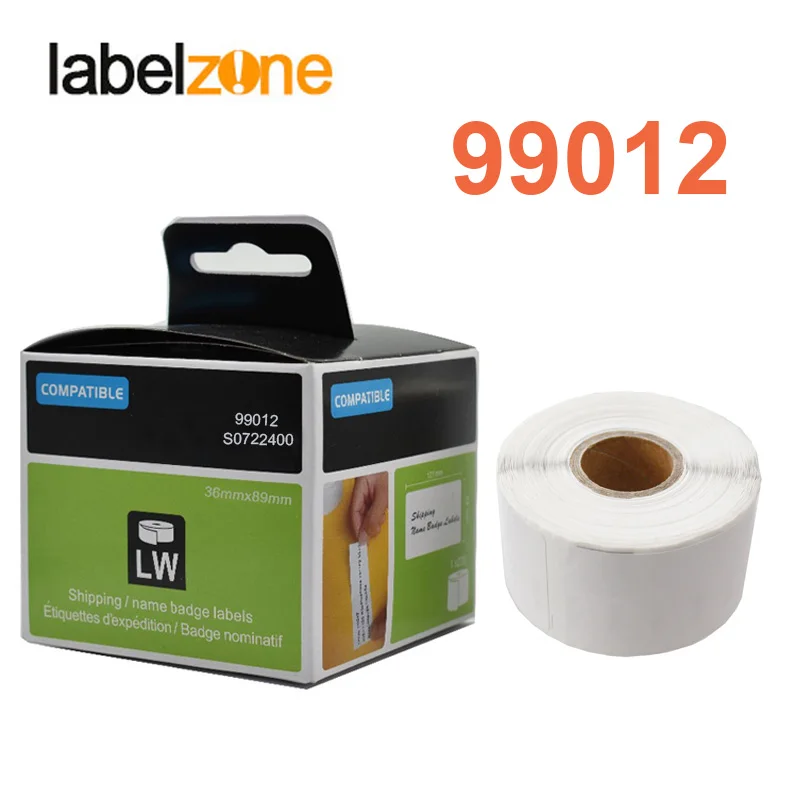 

1Rolls 99012 Label 36mm*89mm Thermal Paper Compatible for Dymo LabelWriter 400 450 450Turbo Printer SLP 440 450 260pcs/roll