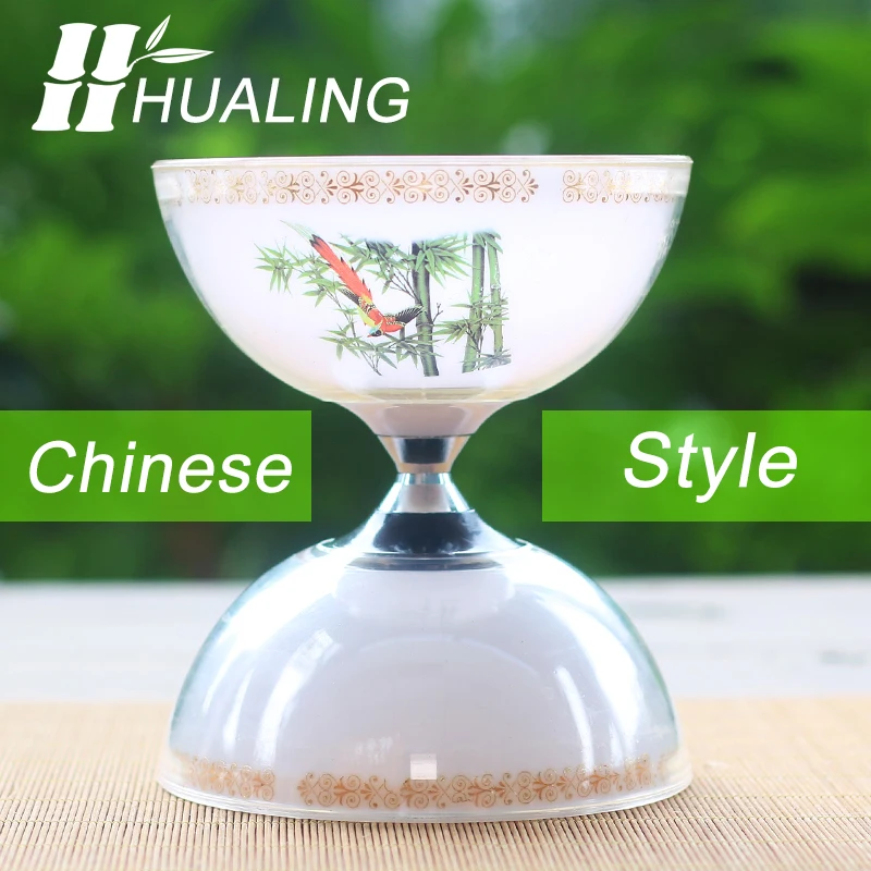 

Chinese style 1Bearing Toys Professional Diabolo Set Packing with String Bag china