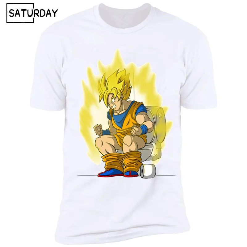 Dragon Ball Z футболка Goku с коротким рукавом и круглым вырезом летняя футболка сайан вежета harajuku брендовая одежда футболка - Цвет: TB223U