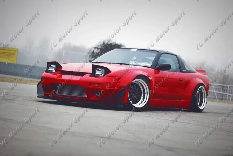 1989-1994 Nissan 180SX RPS13 Rocket Bunny Wide Body Style Body Kit FRP (32)